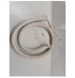 Cable en espiral para microteléfono helos largo, gris claro, suelto