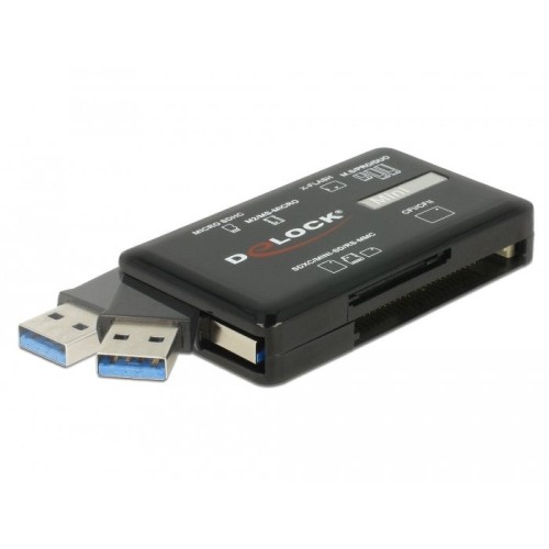 Lector de tarjetas externo delock superspeed usb cf / sd / micro sd / ms / m2 / xd