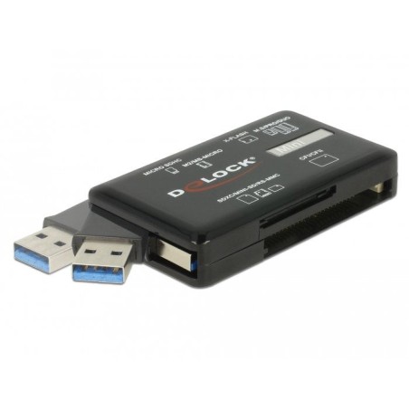 Lector de tarjetas externo delock superspeed usb cf / sd / micro sd / ms / m2 / xd