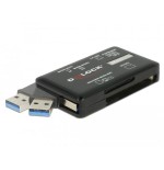 Lector de tarjetas externo delock superspeed usb cf / sd / micro sd / ms / m2 / xd