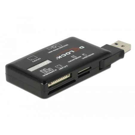 Lector de tarjetas externo delock superspeed usb cf / sd / micro sd / ms / m2 / xd