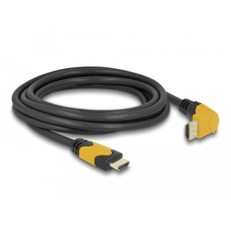 Delock cable high speed hdmi macho recto a macho 90° hacia arriba en ángulo 48 gbps 8k 60 hz 3 m