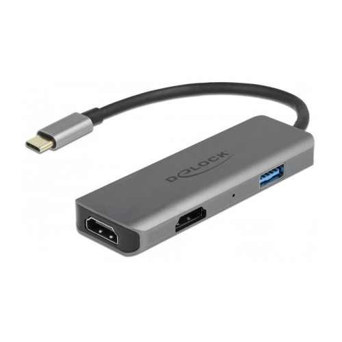 Delock adaptador usb type-c dual hdmi con 4k 60 hz y puerto usb