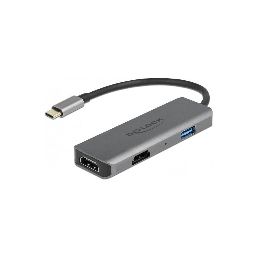 Delock adaptador usb type-c dual hdmi con 4k 60 hz y puerto usb