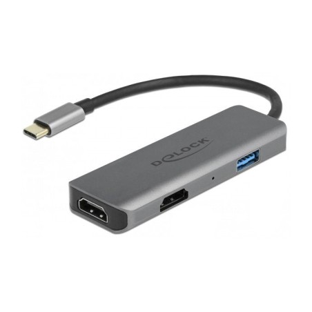 Delock adaptador usb type-c dual hdmi con 4k 60 hz y puerto usb