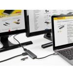 Delock adaptador usb type-c dual hdmi con 4k 60 hz y puerto usb