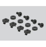 Delock panel de gestión de cables de 19" con 10 rutas de cables cerradas 1u negro