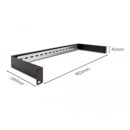 Delock panel de riel din 19" 1u negro