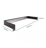 Delock panel de riel din 19" 1u negro