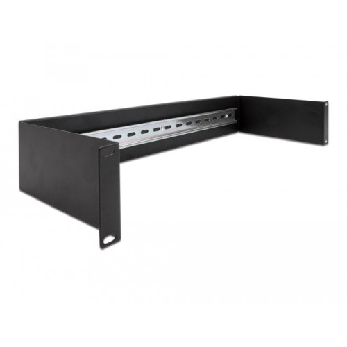 Delock panel de riel din 19" 2u negro