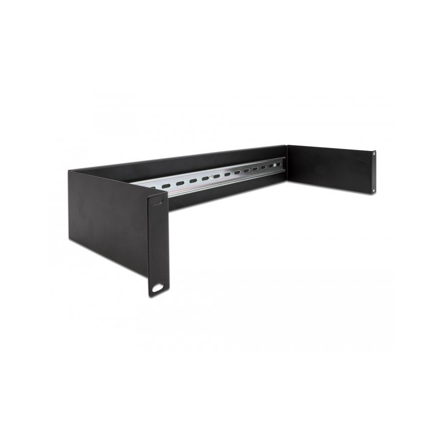Delock panel de riel din 19" 2u negro