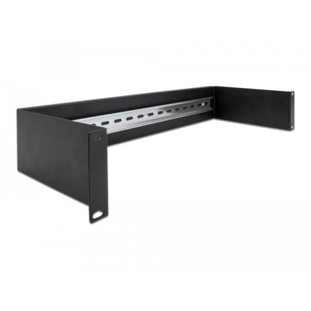 Delock panel de riel din 19" 2u negro