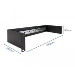 Delock panel de riel din 19" 2u negro