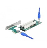 Tarjeta riser pci express x1 a 2 x pci 32 bit ranura con cable de 60 cm