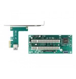 Tarjeta riser pci express x1 a 2 x pci 32 bit ranura con cable de 60 cm