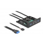 Delock panel frontal de 3.5" usb 3.2 gen 1 2 x usb tipo-a + hd-audio