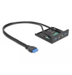Delock panel frontal de 3.5" usb 3.2 gen 1 2 x usb tipo-a + hd-audio