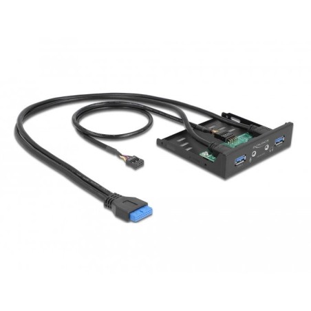 Delock panel frontal de 3.5" usb 3.2 gen 1 2 x usb tipo-a + hd-audio