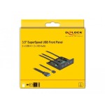 Delock panel frontal de 3.5" usb 3.2 gen 1 2 x usb tipo-a + hd-audio