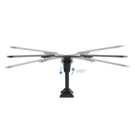 Tooq soporte de pared con brazo para tv de 23"-55" - giratorio e inclinable - gestion de cables - peso max 30kg - vesa