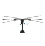 Tooq soporte de pared con brazo para tv de 23"-55" - giratorio e inclinable - gestion de cables - peso max 30kg - vesa