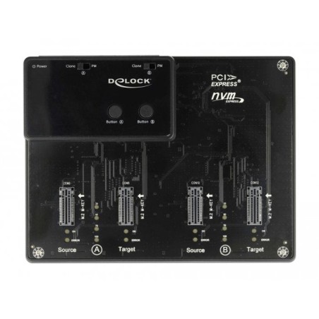Delock m.2 dockingstation para 4 x m.2 nvme pcie ssd con función de clonación