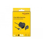 Delock 64152 hub mesa 2 puertos tisch-hub 2 x superspeed usb 3.0 tipo a y lector de tarjetas para sd y micro