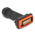 Delock d-sub de 15 pines macho con carcasa ip67 resistente al agua