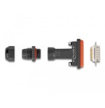 Delock d-sub de 15 pines macho con carcasa ip67 resistente al agua