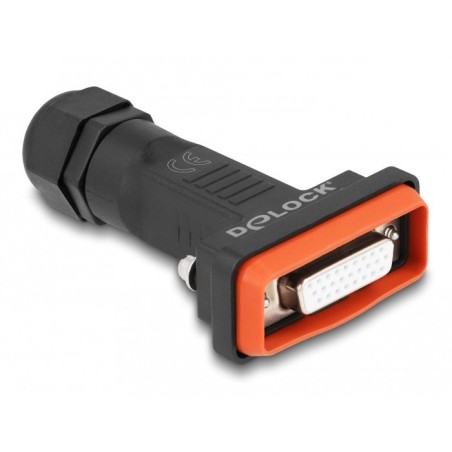 Delock d-sub hd de 26 pines hembra con carcasa ip67 resistente al agua