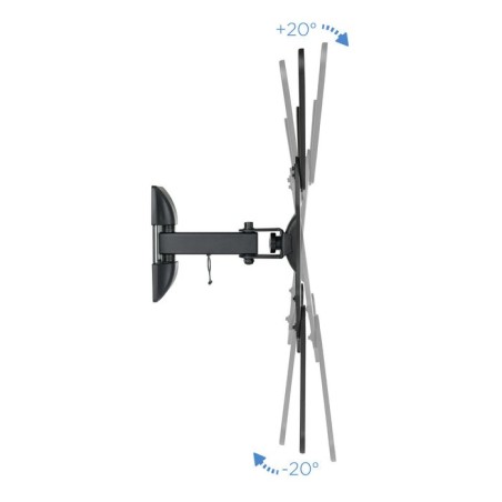 Tooq soporte de pared con brazo para tv de 23"-55" - giratorio e inclinable - gestion de cables - peso max 30kg - vesa