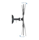 Tooq soporte de pared con brazo para tv de 23"-55" - giratorio e inclinable - gestion de cables - peso max 30kg - vesa