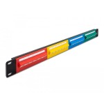 Delock 19" patchpanel 24 port cat.5e 1 he farbig