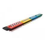 Delock 19" patchpanel 24 port cat.5e 1 he farbig