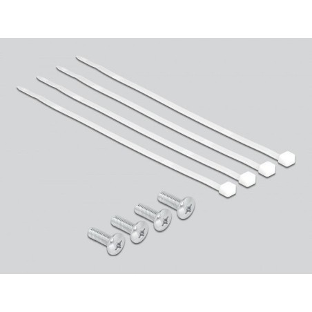 Delock 19" patchpanel 24 port cat.5e 1 he farbig