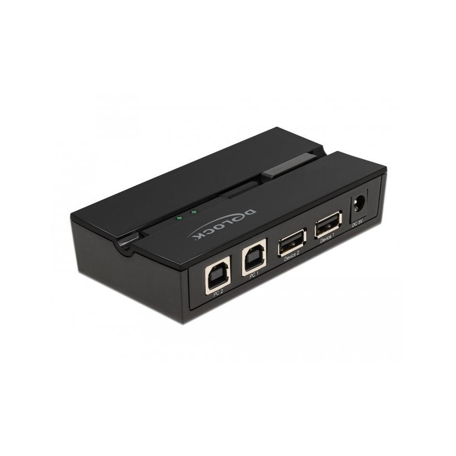 Delock delock conmutador usb 2.0 para 2 pc a 2 dispositivos, conmutador usb 11492