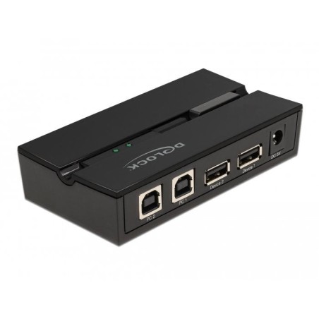 Delock delock conmutador usb 2.0 para 2 pc a 2 dispositivos, conmutador usb 11492