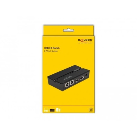 Delock delock conmutador usb 2.0 para 2 pc a 2 dispositivos, conmutador usb 11492