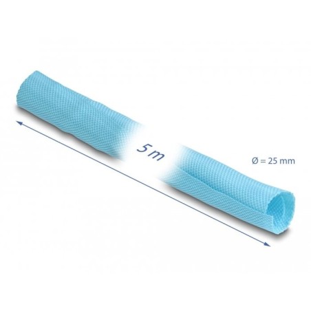Delock manguera de tela con cierre automático resistente al calor 5 m x 25 mm azul