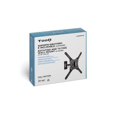 Tooq soporte de pared con brazo para tv de 23"-55" - giratorio e inclinable - gestion de cables - peso max 30kg - vesa