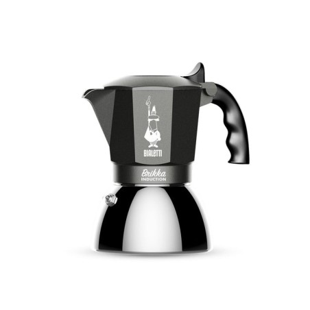 Bialetti brikka induction cafetera italiana negro, acero inoxidable 4 tazas