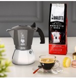 Bialetti brikka induction cafetera italiana negro, acero inoxidable 4 tazas