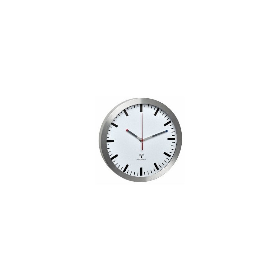Tfa-dostmann 60.3528.02 reloj de pared alrededor aluminio, blanco