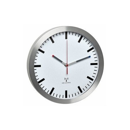 Tfa-dostmann 60.3528.02 reloj de pared alrededor aluminio, blanco