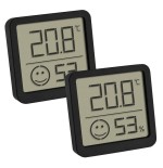 Tfa dostmann digitales thermo-hygrometer 2er set 30.5053.01.02 negro