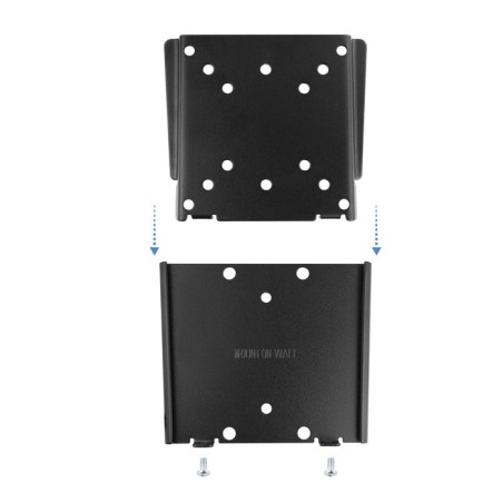 Tooq soporte fijo de pared para monitor de 13"-27" - peso max 30kg - vesa 100x100mm - negro