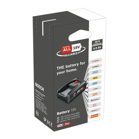 Batería bosch bricolaje y jardín pba 18v 4.0ah powerplus negra, power for all alliance