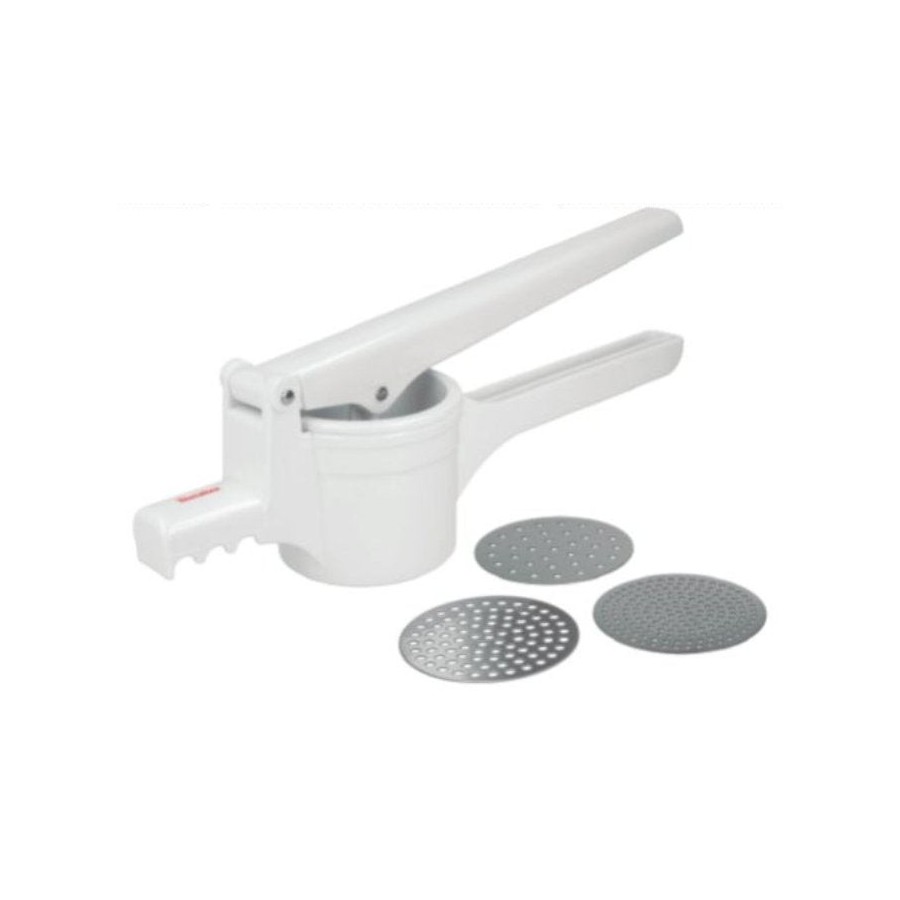 Prensapatatas 3 discos inoxidable 36cm metaltex