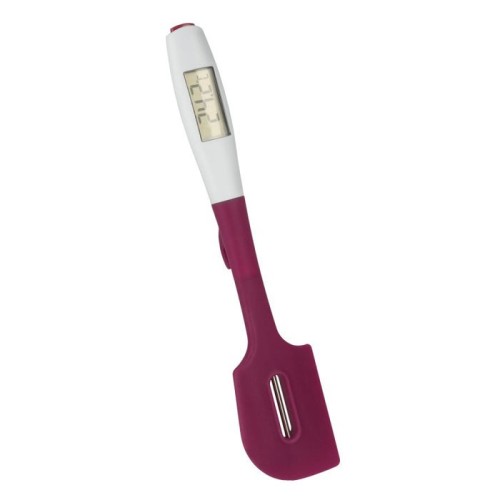 Espatula silicona con termometro digital extraible 30cm metaltex