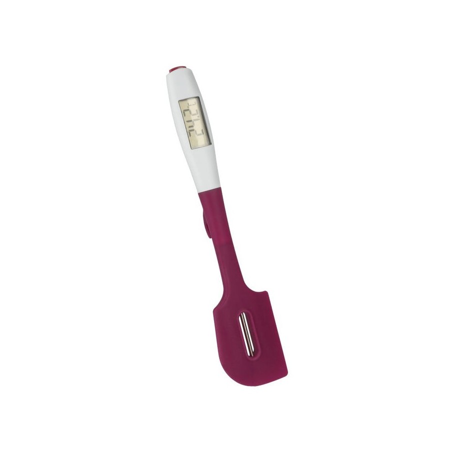 Espatula silicona con termometro digital extraible 30cm metaltex